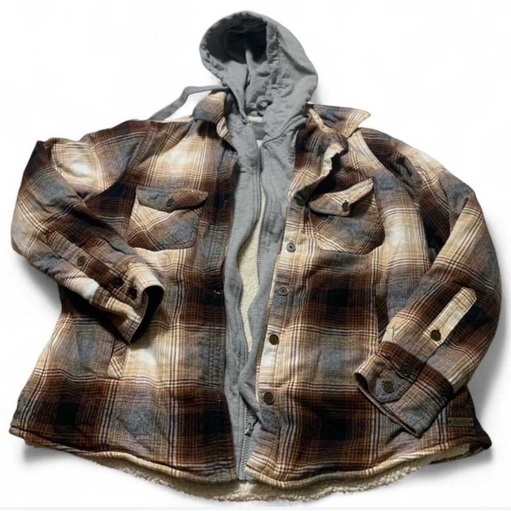 Plaid Hooded Men's Jacket